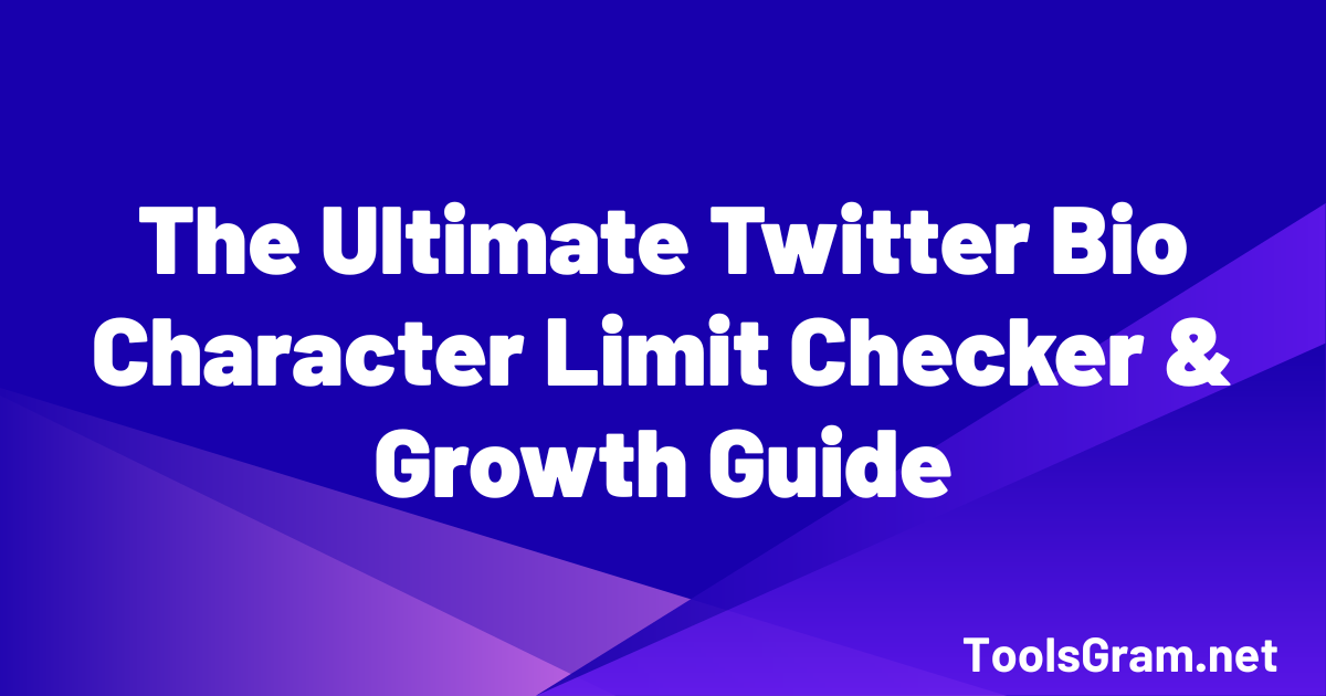Twitter Bio Character Limit Checker & The 411 Rule Explained